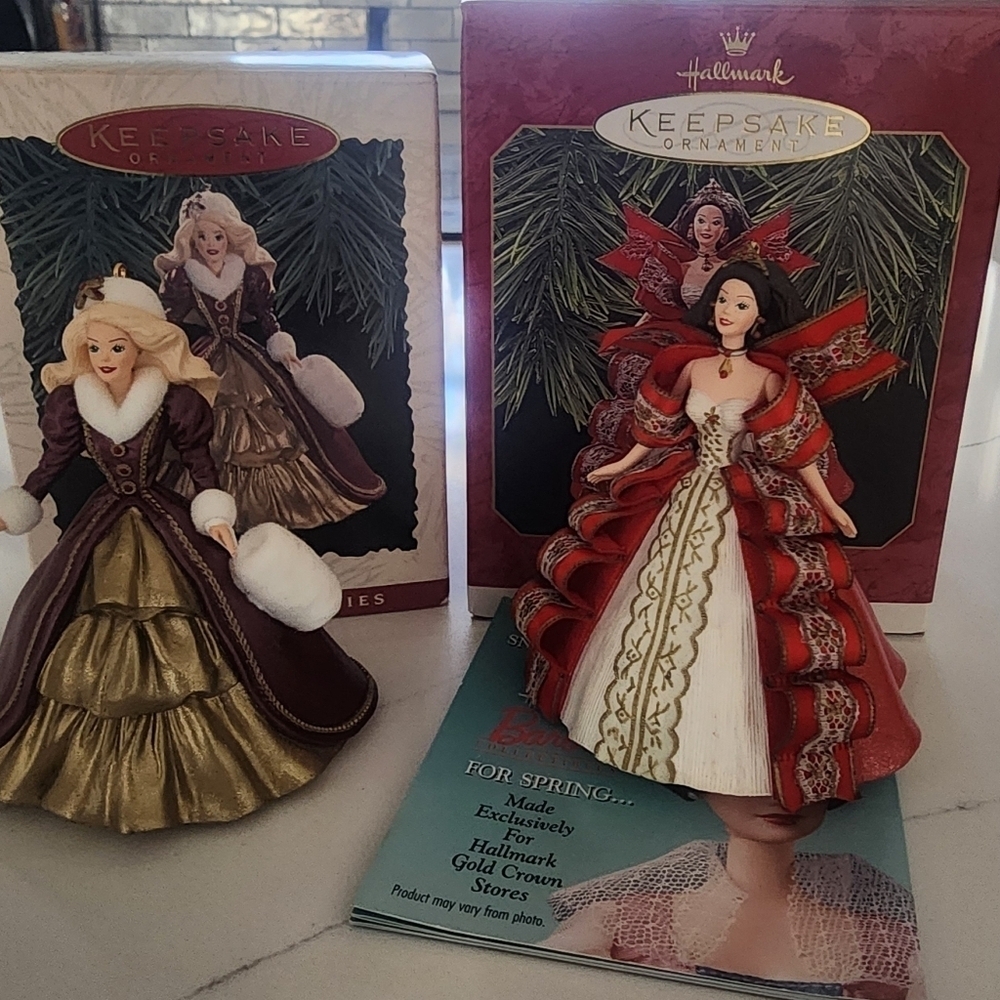 Barbie Holiday Hallmark Ornaments 1996 and 1997